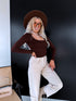 PUSH-UP top "OPULENCE VD73" - CHOCO
